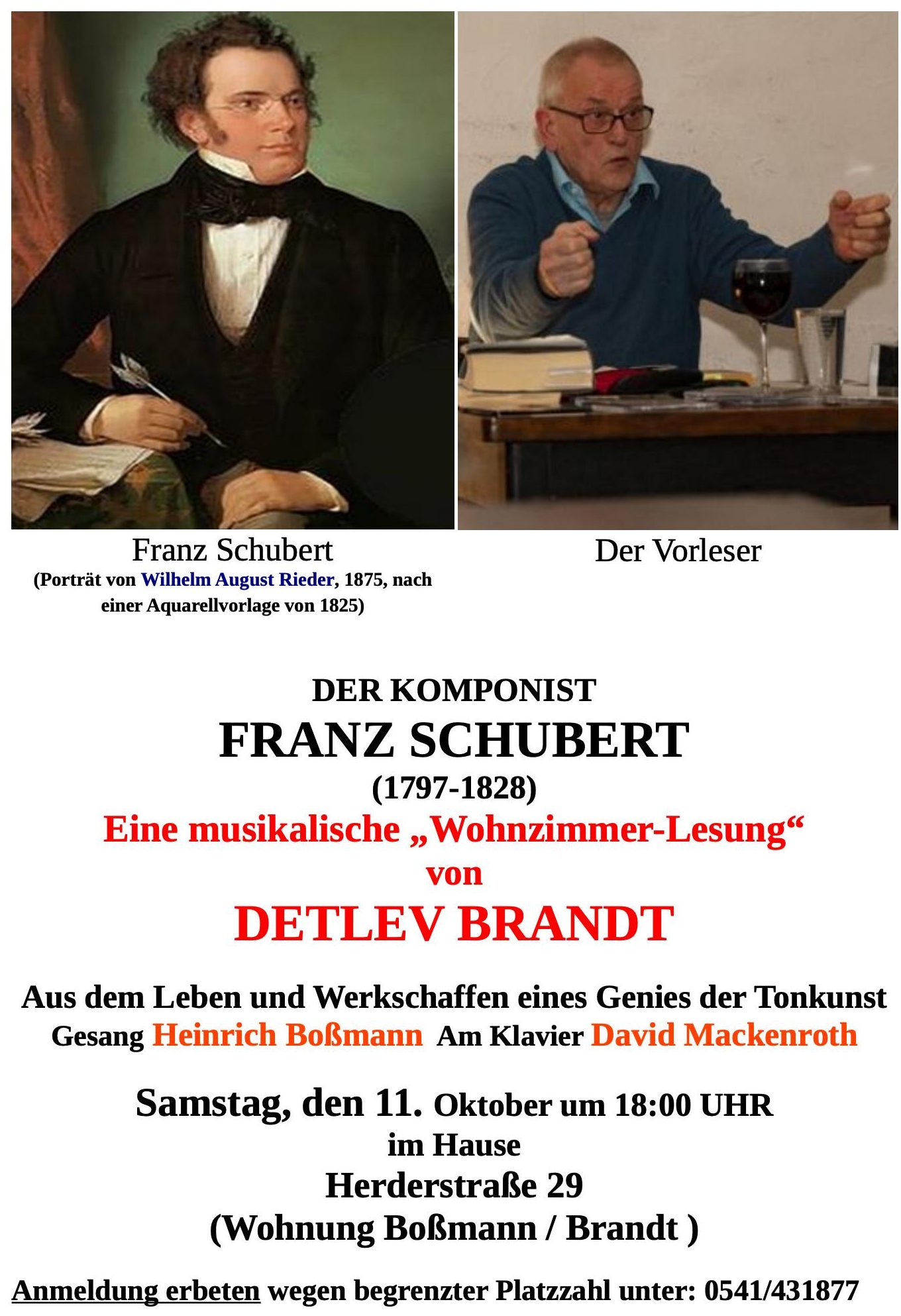 Einladung zur musikalischen Wohnzimmer-Lesung