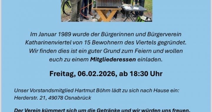 Ankündigung 37 Jahre Bürgerverein