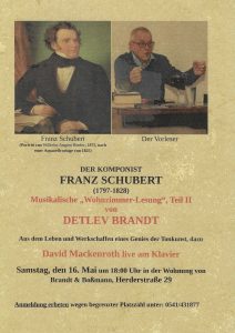 Einladung zur musikalischen Wohnzimmer-Lesung, Teil II am Samstag, den 16.05. in Herderstr. 29