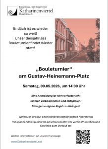 Einladung zum Bouleturnier am Samstag, den 09.05.26