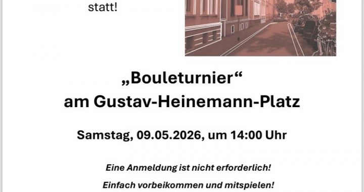 Einladung zum Bouleturnier am Samstag, den 09.05.26