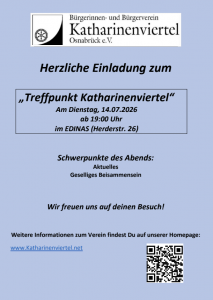 Einladung zum Stammtisch am Dienstag, den 14.07.2026