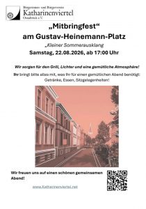 Einladung zum „Mitbringfest – kleinem Sommerausklang“ am Samstag, den 22.08.26
