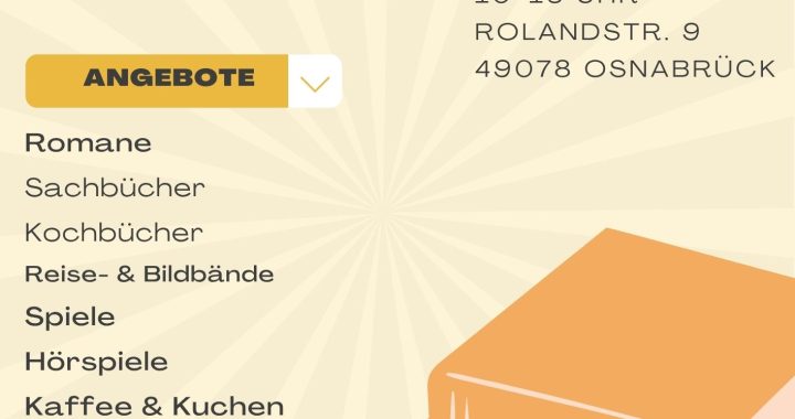 Bücher- und Briefmarkenmarkt am Samstag, 12.09.26 ab 10:00 beim CVJM an der Rolandstr. 9